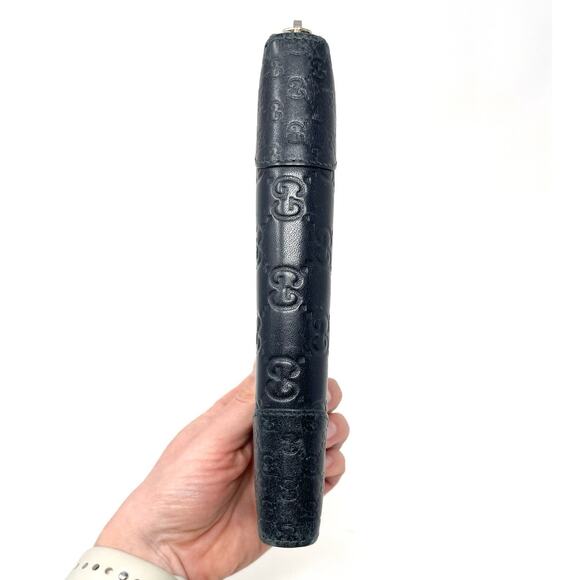 Gucci GG Monogram Guccissima Black Leather Zip Around Long Card Wallet Clutch - Picture 7 of 16